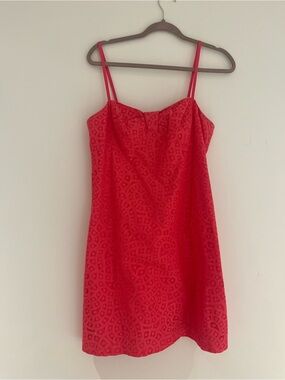 Lilly Pulitzer Red Eyelet Mini Dress